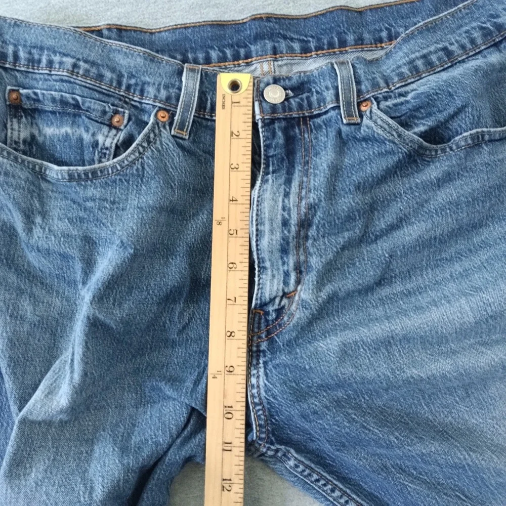 Levis 505 Regular Fit Mens Medium Wash Straight Leg Stretch Jeans W36 L32 Blue